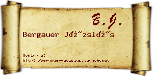 Bergauer Józsiás névjegykártya
