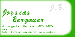 jozsias bergauer business card